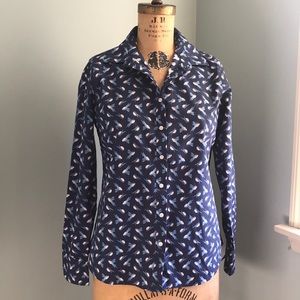 Lands End Bluebird button-Down Shirt Sz 8
